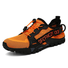 Load image into Gallery viewer, Men's Flyknit Hiking Shoes – Lightweight Non-Slip Outdoor Sneakers with Elastic Closure
