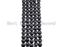 Load image into Gallery viewer, High Quality Natural Onyx Button Coin Shape Beads, 8mm/10mm/12mm/14mm/16mm/18mm Onyx Beads, 15.5 Full Strand, sku# Q39