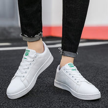Load image into Gallery viewer, Men's Minimalist Casual White Sneakers - Breathable Flat Heel Shoes