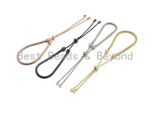 Load image into Gallery viewer, Adjustable Bracelet Chain for Large Hole Beads, Gold/Silver/Rose Gold/Gumetal Bracelet Chain, Pandora Style Slidnig braclet, sku#C111