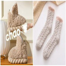 Load image into Gallery viewer, Unisex Waterproof Heeled Plush Cotton Slippers | Indoor Outdoor EVA Sole