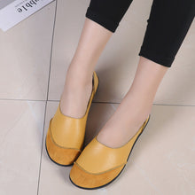 Load image into Gallery viewer, Women's Korean Casual Slip-On Loafers | Low Heel Round Toe Leather Shoes
