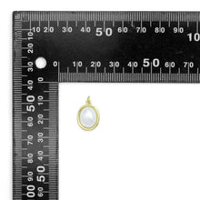 Load image into Gallery viewer, White Pearl Gold Oval Charm Pendant, Sku#LK1109