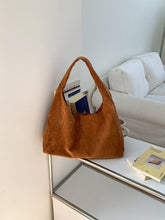 Load image into Gallery viewer, Women's Retro Suede Velvet Dumpling Shoulder Bag | Patchwork Crossbody Handbag