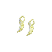 Load image into Gallery viewer, Clear CZ Gold wing Charm Pendant,Sku#LK1185