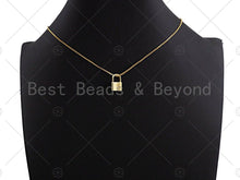 Load image into Gallery viewer, 18k Shiny Gold Padlock Charms, Dainty Lock Charms, Padlock Pendant, Gold Charm, Gold Pendant, Padlock Necklace Charms, 10x15mm, Sku#LK06