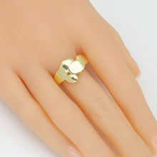 Load image into Gallery viewer, Gold Oval Dot Statement Adjustable Ring, Sku#LD646