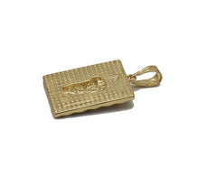 Load image into Gallery viewer, Gold CZ Pharaoh Rectangle Dog Tag Charm, Sku#LK710