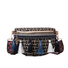 Load image into Gallery viewer, Casual Travel Tassel Woven Shoulder Bag