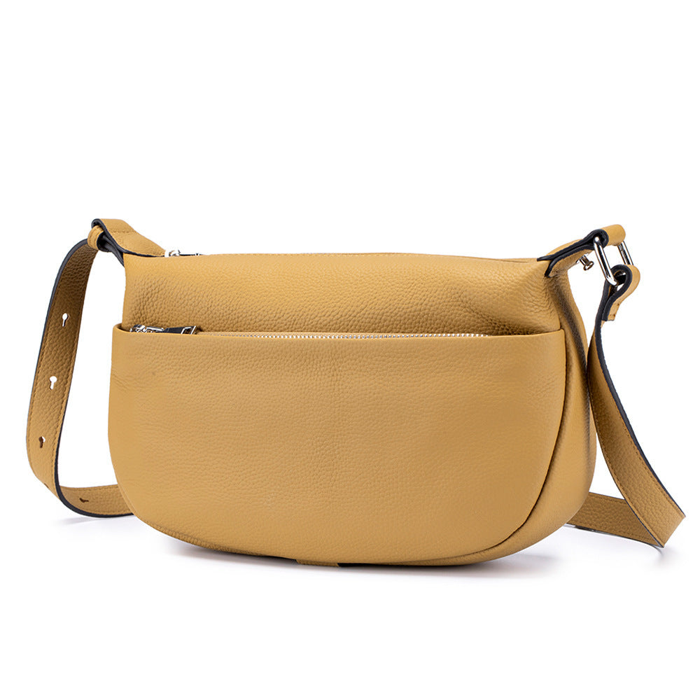 Women's Genuine Cowhide Leather Crossbody Bag – Urban Minimalist Shoulder Bag