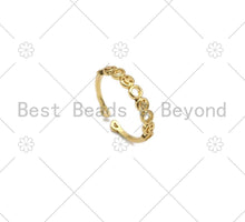 Load image into Gallery viewer, Smiley Face Link Shape Adjustable Ring, Sku#X223
