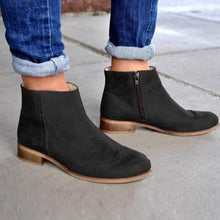 Load image into Gallery viewer, Women's Waterproof Platform Ankle Boots - Korean Style Side Zipper Low Heel Boots