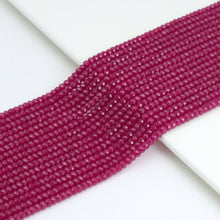 Load image into Gallery viewer, Red Corundum Faceted Rondelle Beads, Sku#U2128