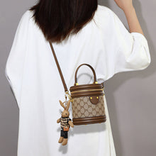 Load image into Gallery viewer, Women's Crossbody Bucket Bag – Synthetic Leather Shoulder Bag with Adjustable Strap