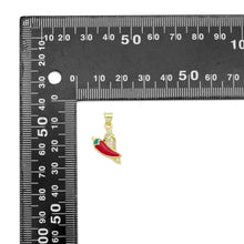 Load image into Gallery viewer, Clear CZ Red Chili Charm Pendant,Sku#LK1222