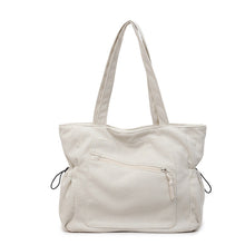 Load image into Gallery viewer, Women's Corduroy Tote Bag – Casual Everyday Shoulder Bag with Double Straps