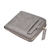 Load image into Gallery viewer, Men's Retro Multi-Card Zipper Wallet – PU Leather Slim Bifold with Coin Pocket