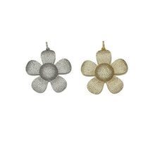 Load image into Gallery viewer, Large Gold Silver Flower Charm, Sku#ML53