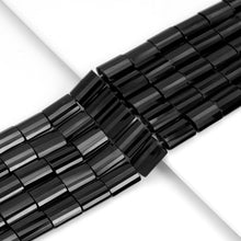 Load image into Gallery viewer, Faceted Pillow Black Onyx Beads, Sku#Q41