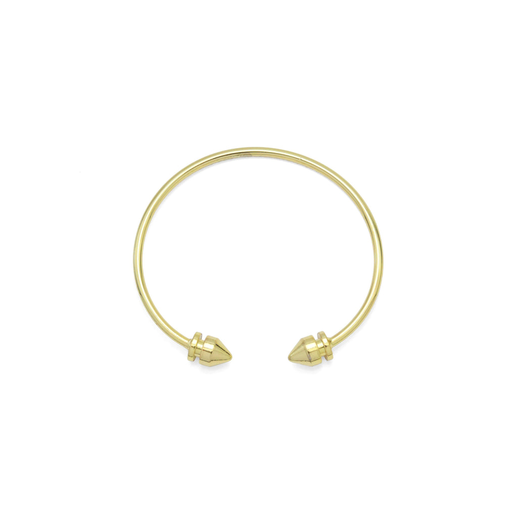Gold Arrow End Spin Top Cuff Bracelet, Sku#A325