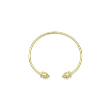 Load image into Gallery viewer, Gold Arrow End Spin Top Cuff Bracelet, Sku#A325
