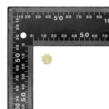 Load image into Gallery viewer, CZ Gold Daisy Flower Large hole Spacer Bead Charm, Sku#LK1202
