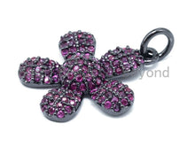 Load image into Gallery viewer, 16mm CZ Fuchsia Pink Daisy Flower Pendant, sku#L85