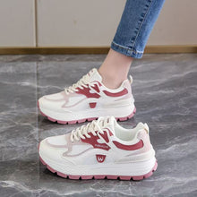 Load image into Gallery viewer, Women's Lace-Up PU Leather Sneakers | Thick Non-Slip Rubber Sole | Casual Low-Top Shoes