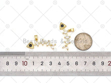 Load image into Gallery viewer, Big CZ Micro Pave Fish Bone Shape Pendant, 18K Gold Filled Fish Bone Charm, Necklace Bracelet Charm Pendant,35x10mm,Sku#LK462