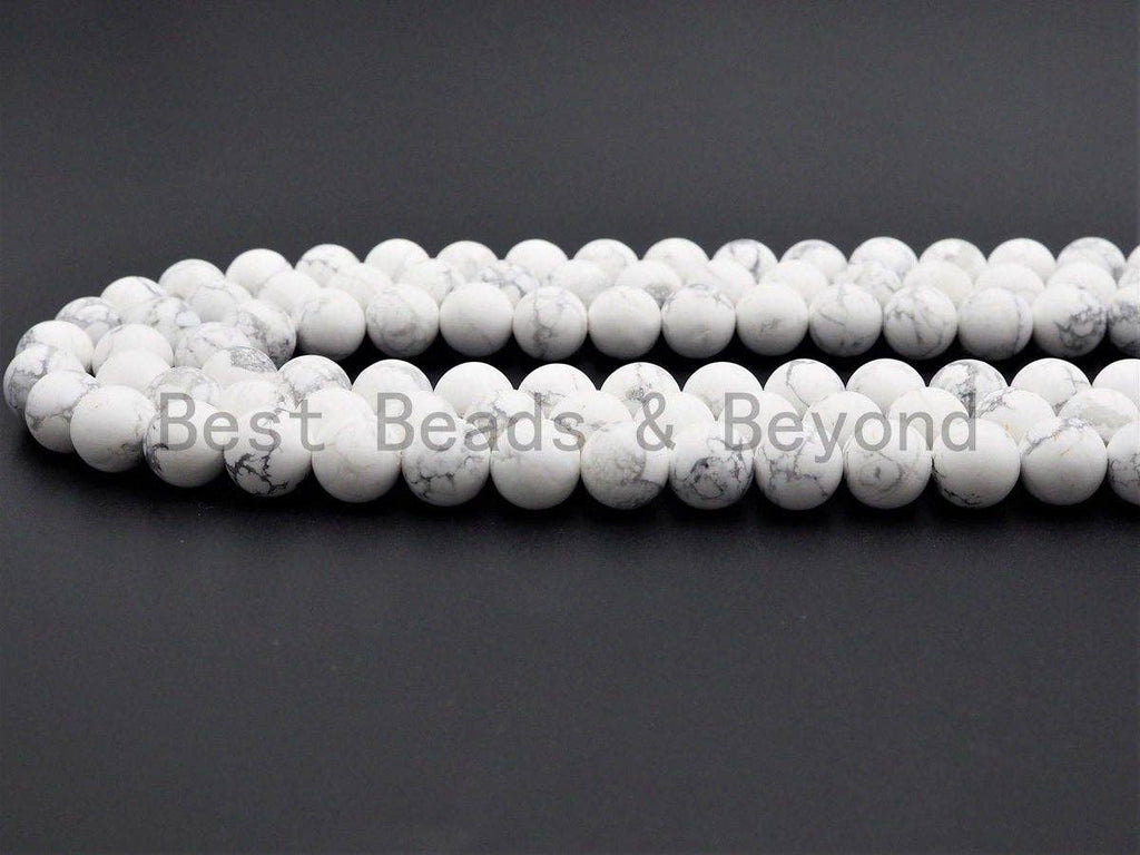 Natural Matt Round Howlite beads, sku#U398
