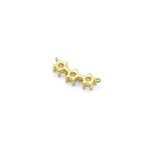 Load image into Gallery viewer, Gold Three Star Clear CZ Connector Charm, Sku#LK868