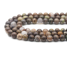 Load image into Gallery viewer, Natural Ocean Jasper Round Smooth Beads, Red Green Brown Matrix, Sku#U1325