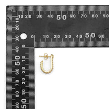 Load image into Gallery viewer, Gold Silver Baguette CZ Oval Shape Earrings, Sku#A127