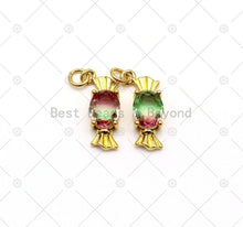 Load image into Gallery viewer, Multicolor Candies Shape Pendant, 18K Gold Filled Candy Charm, Necklace Bracelet Charm Pendant,Sku#LK506