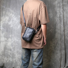 Load image into Gallery viewer, Men's Genuine Leather Small Crossbody Bag – Urban Minimalist Top-Layer Cowhide