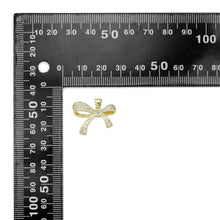 Load image into Gallery viewer, Gold Clear CZ Bowknot Charm Pendant, Sku#LK970
