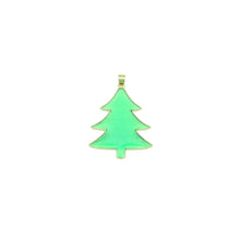 Load image into Gallery viewer, Green Enamel Gold Christmas cedar tree Charm Pendant,Sku#LK1207