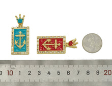 Load image into Gallery viewer, CZ Enamel Anchor Pendant, Sku#JL76