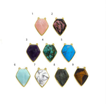 Load image into Gallery viewer, Gold Diamond Gemstone Pendant, Sku#LY03