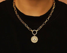 Load image into Gallery viewer, Paperclip Chain Necklace with many charm choice, sku#CL21