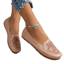 Load image into Gallery viewer, Women's Retro Flat Loafers | Vintage Slip-On Round Toe Shoes | PU Leather Everyday Flats