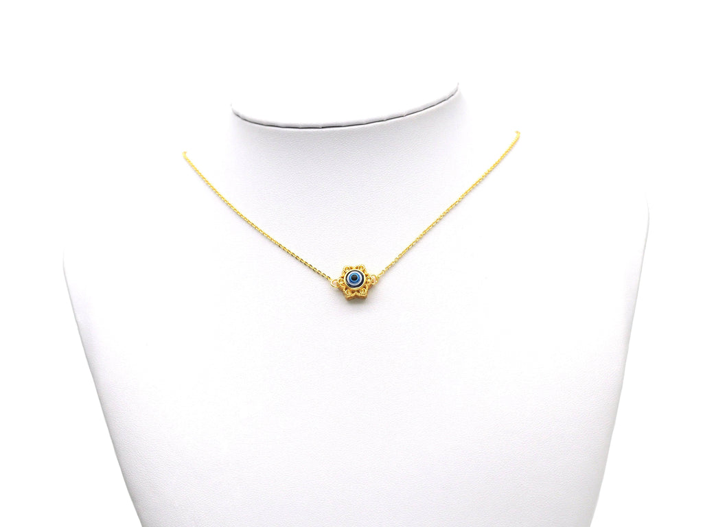 Evil Eye Hexagram Spacer Charm beads, Sku#LX12