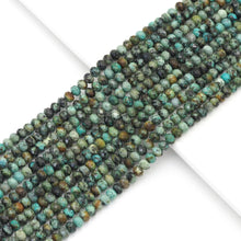 Load image into Gallery viewer, 4x6mm African Turquoise Faceted Rondelle Beads, Sku#U1667