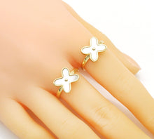 Load image into Gallery viewer, Gold Mother of Pearl Flower Adjustable Ring, Sku#X366
