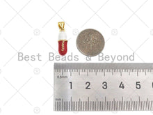 Load image into Gallery viewer, Enamel Colorful Pill Shape Pendant Charm,Happy Word Pink Turquoise Black Cobalt Red Enamel Jewelry,6x17mm,Sku#LK286