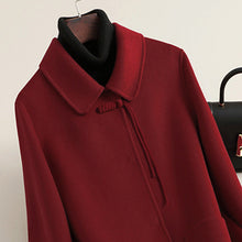 Load image into Gallery viewer, New Chinese-style Red Oversized Double-faced Wool Coat