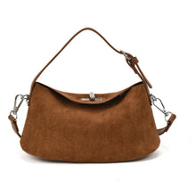 Load image into Gallery viewer, Women's Retro Dumpling Tote Shoulder Bag – PU Leather Handbag with Multiple Pockets