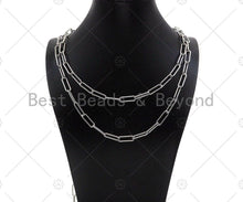 Load image into Gallery viewer, Non-tarnish Stainless Steel Paper Clip Chain, 7x19mm, Antique Silver Color Unfinished Jewelry Chains, Wholesale Chain,sku#A101