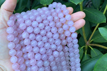 Load image into Gallery viewer, High Quality Natural Purple Rose Quartz Round Smooth Beads