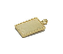 Load image into Gallery viewer, Gold Checkboard Rectangle Charm, Sku#F1516